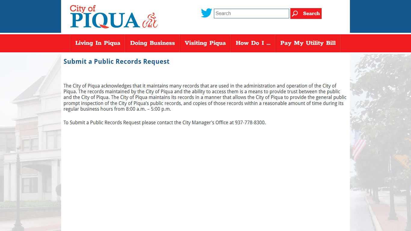 Submit a Public Records Request – City of Piqua, Ohio